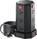 SMALLRT Torre Regleta 12 Enchufes, 4 USB por $376 | Oferta Amazon