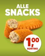 €1 korting op alle snacks bij Kwalitaria