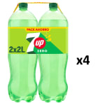 4 Packs de 2 Botellas de 2L de 7 UP Refresco cero de lima y limón por 5.3€