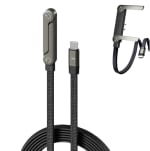 Sideways Phone Charger, 2 in 1 Invisible Holder Charger Cable, 240W Braided Fast Char