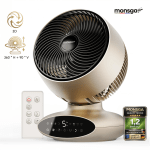 Monsga AC200 turbo tafelventilator, 360°+90° voor €79,90 bij Joybuy
