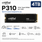 Crucial P310 4TB M.2 2280 NVMe PCIe Gen4 SSD for £274.55 at PC-Lape