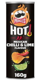 Patatas hot mexican sabor chili lima PRINGLES, tubo 160 g por 1.39€