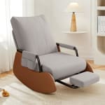 Silla Mecedora Acolchada con Bolsillos Laterales y Respaldo Ajustable por 144,88€