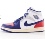 Zapatillas abotinadas blancas, rojas y azules Air Jordan 1 Mid de Nike por 67,19€