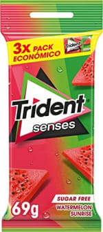 Packs 3 Trident Chicles Láminas Sabor Sandía Senses, 69g por 5.01€