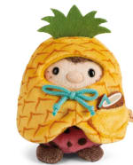 NICI peluche mariquita Dozz 8cm con un coco y un disfraz de piña en caja de regalo