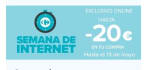 Semana de Internet con hasta 20€ de Ahorro en Supermercado Carrefour.