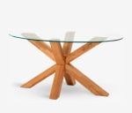 Table basse AGERBY verre chêne naturel à 80€