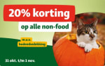 20% korting op alle non-food artikelen bij Maxi Zoo op 31 okt. & 1 nov.