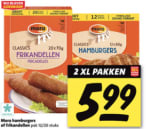 2. Pakken Mora hamburgers/frikandellen XL voor €5,99 bij de nettorama