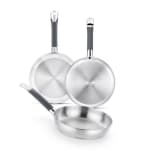 BRA Master Set de 3 Sartenes Acero Inoxidable 18/10 (20-24-26 cm) por 38.96€