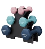 Songmics juego de mancuernas hexagonales soporte de 12 kg totales por 25,83€