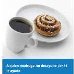 Desayuno por 1€ café con pincho tortilla, churros, croissant o desayuno mediterraneo