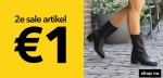 2e sale artikel voor €1 bij Scapino