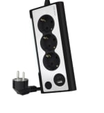 Regleta Nanocable Interruptor 3 Tomas USB-A + USB-C + Luz Negro 7.95€