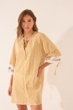 Túnica midi algodón rayas cenefa Women'secret por 9.99€