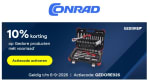 10% korting op alle producten van Gedore en Gedore Red bij Conrad