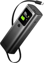 Sharge Retractable 3-Port 165W Output 20,000mAh Charger w/Built-in Cable, PPS, PD3.1