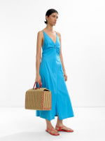 Vestido largo de algodón con tirantes por 12€