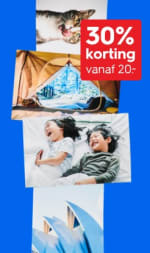 30% korting bij besteding vanaf €20 met de foto meerdagenservice van HEMA