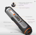 Worx 4V Mini Electrical Screwdriver Set for £12.20 with code