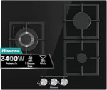 Hisense GG633B Placa de Gas Natural, 3 Zonas, 60 cm por 79.97€