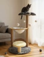 Rascador para gatos con cúpula acrílica y diseño de palmera por 20.44€