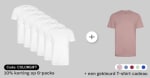 10% korting op 6-pack T-shirts + gratis 1-pack gekleurde Sydney T-shirt bij GiraV