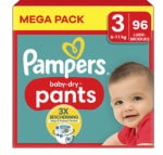 Pampers - Baby Dry Pants - Maat 3 - 96 luierbroekjes voor €18,59 bij Plein