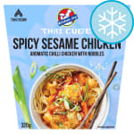 Kitchen Joy Thai Box Meals including Spicy Sesame Chicken, Green/Red Curry, Panang,