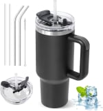Taza Termo cafe para Llevar Térmica 1200ml con Tapa y Pajitas por 9,99€