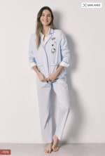 Women'secret Pijama Camisero Hello Kitty Algodón Azul por 9,89€