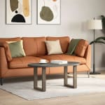vidaXL Patas Mesa Centro U Acero Natural 2 uds por 43,99€