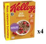 Pack de 4 Kellogg's All-Bran Fibre Plus Cereales, 500g por 10.32€