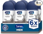 Pack 6 Desodorante Roll-On Antitranspirante Sanex Men Invisible 50ml por 6,84€