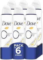 Dove 0% Original 72h Aerosol Pack 6 x 150ml por 16,33€