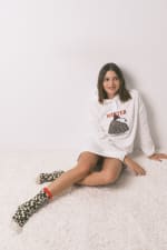 Camisón corto polar capucha blanco Snoopy por 16.99€