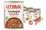 Litoral Lentejas a la riojana plato preparado sin gluten 6 latas de 425g a 12,71€