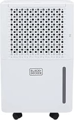 BLACK+DECKER 12L Smart Dehumidifier & Ionizer, 4 Modes, Quiet, 2.1L Water Tank, 24 H