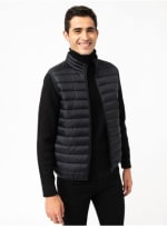 Doudoune sans manches légère à avec col montant homme noir à 6,89€