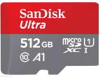 Carte mémoire SanDisk Ultra MicroSDXC UHS-I 512 Go Classe 10 à 52,09€