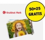 50+25 gratis op Kruidvat Merk fotoafdrukken