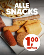 €1 korting op alle snacks bij Kwalitaria