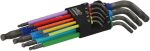 Bahco C1997LM/9P 9 Piece Metric Long Ball End Coloured Hexagon Allen Key Set 1.5-10m