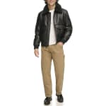 Chaqueta Tommy Hilfiger de Piel Sintética Tipo Bomber Negra para Hombre por $33.990