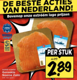 Gerookte Noorse zalm (150 g) voor €2,89 bij Vomar