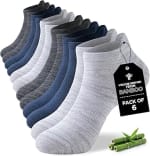 Niorasen Bamboo Trainer Socks for Men and Women 6 Pairs (Sizes: UK 5-8, 9-11, 12-15)