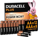 Duracell Plus pilas AA/AAA pack 20 unidades (12 AA + 8 AAA) por 13.83€