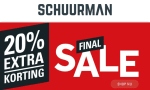 20% extra korting op de de sale met al korting tot 93% bij Schuurman